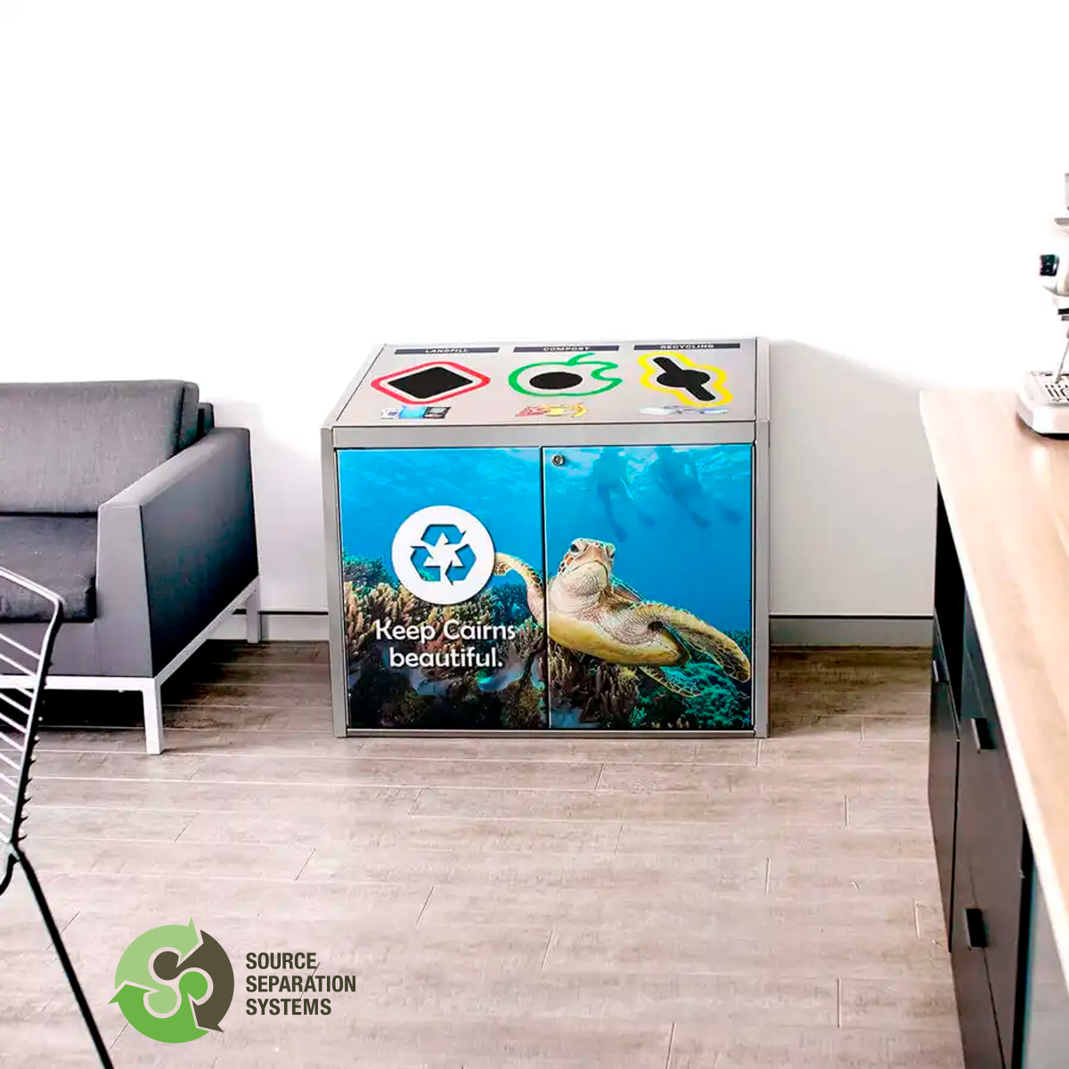 Louvre Steel Recycling Bin